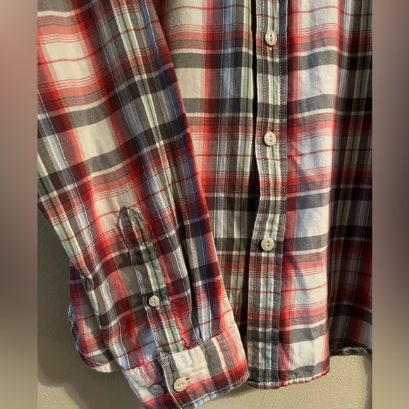 Aeropostale men’s large button up plaid flannel long sleeve shirt, nice! - Picture 2 of 6